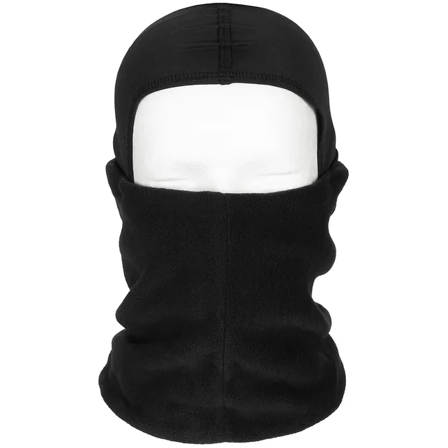 Rundschal, Fleece, schwarz, mit Kopfteil