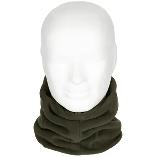 Rundschal, Fleece, oliv, mit Kopfteil