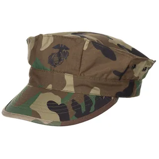 US Cap, "USMC", Rip Stop, woodland, Marine-Corps-Druck