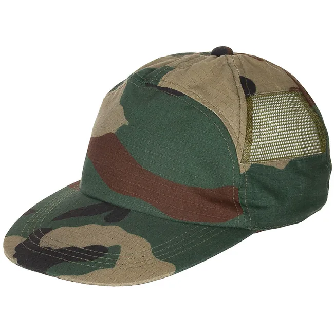 US Cap, woodland, mit Netzeinsatz, größenverst.