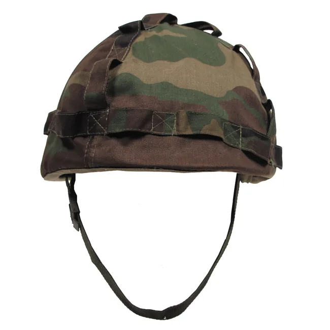 US Helm, Kunststoff, mit Stoffbezug, woodland