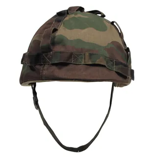 US Helm, Kunststoff, mit Stoffbezug, woodland