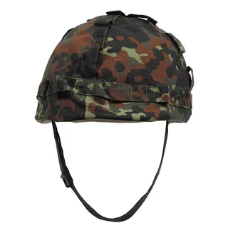 US Helm, Kunststoff, mit Stoffbezug, flecktarn
