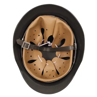 Stahlhelm WW II, oliv, mit Leder-Innenteil