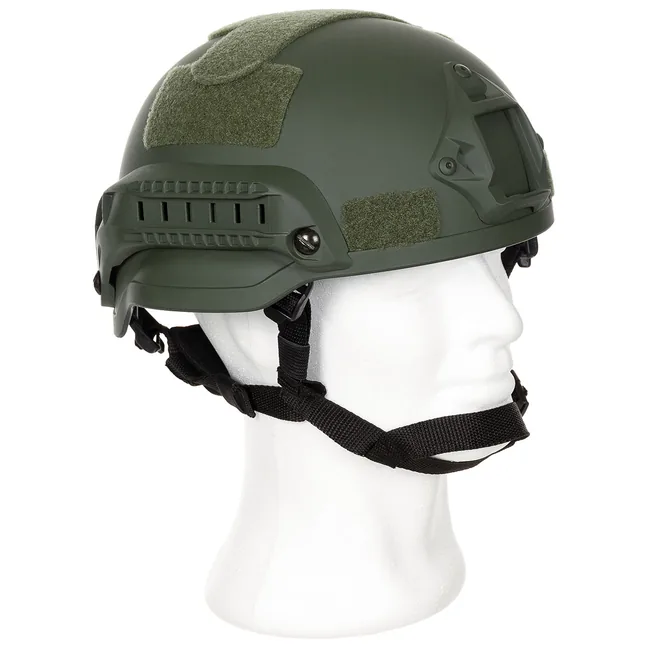 US Helm, "MICH 2002", Rails, oliv, ABS-Kunststoff