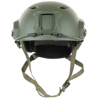 US Helm, FAST-Fallschirmjäger, oliv, Rails, ABS-Kunststoff