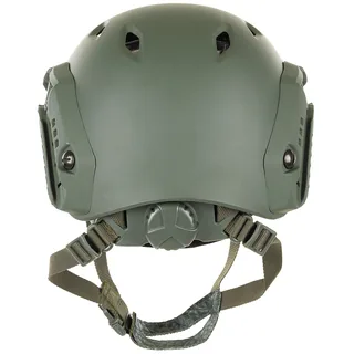 US Helm, FAST-Fallschirmjäger, oliv, Rails, ABS-Kunststoff