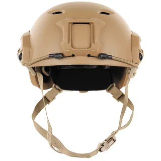 US Helm, FAST-Fallschirmjäger, coyote, Rails, ABS-Kunststoff