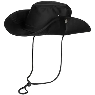 Buschhut, schwarz, mit Kinnband, zum Hochstellen