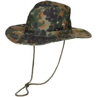 Buschhut, flecktarn, mit Kinnband, zum Hochstellen