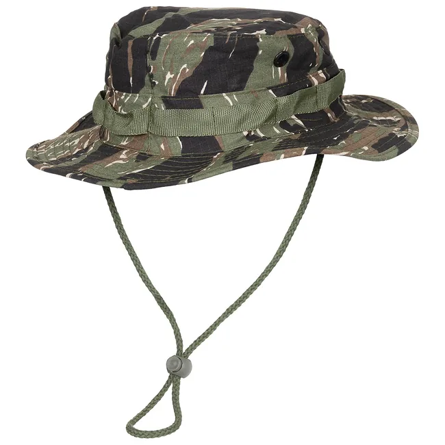 US GI Buschhut, Kinnband, GI, Boonie, Rip Stop, tiger stripe