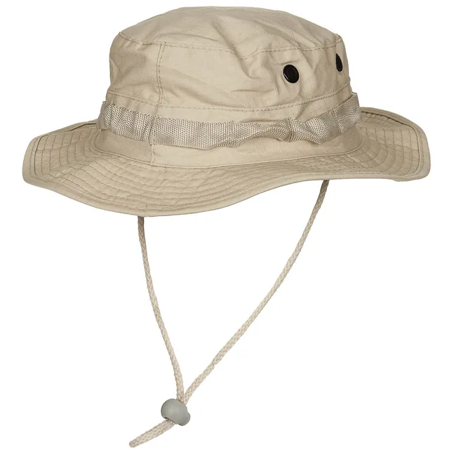 US GI Buschhut, mit Kinnband, GI Boonie, Rip Stop, khaki