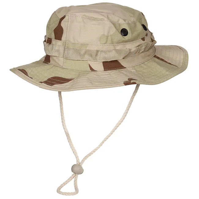 US GI Buschhut, Kinnband, GI, Boonie, Rip Stop, 3 Fa. desert