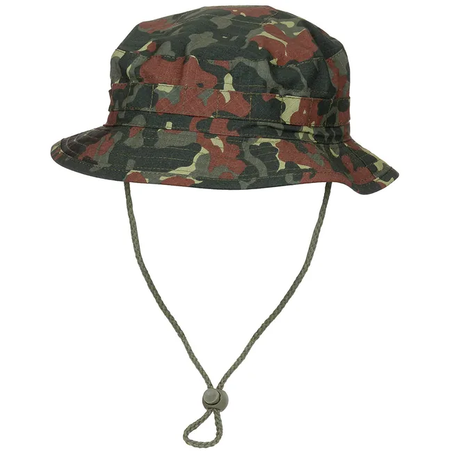 Brit. Buschhut, mit Kinnband, SF Boonie, Rip Stop, flecktarn
