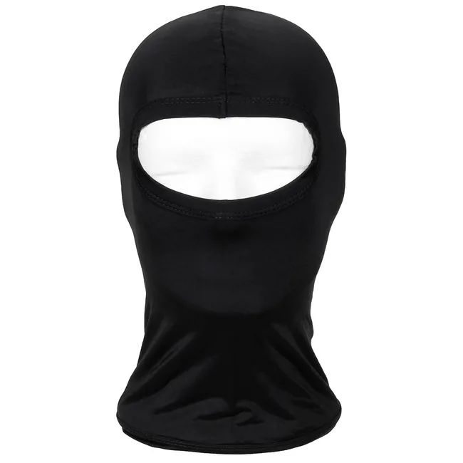 Balaclava, 1-Loch, dünn, schwarz, 100 % Elasthan
