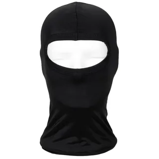 Balaclava, 1-Loch, dünn, schwarz, 100 % Elasthan
