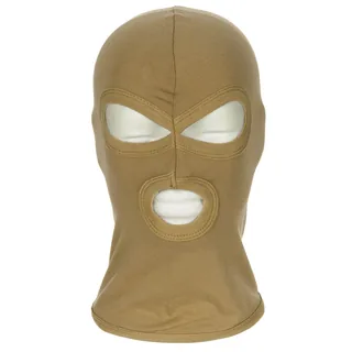 Balaclava, 3-Loch, dünn, coyote tan, 100 % Baumwolle