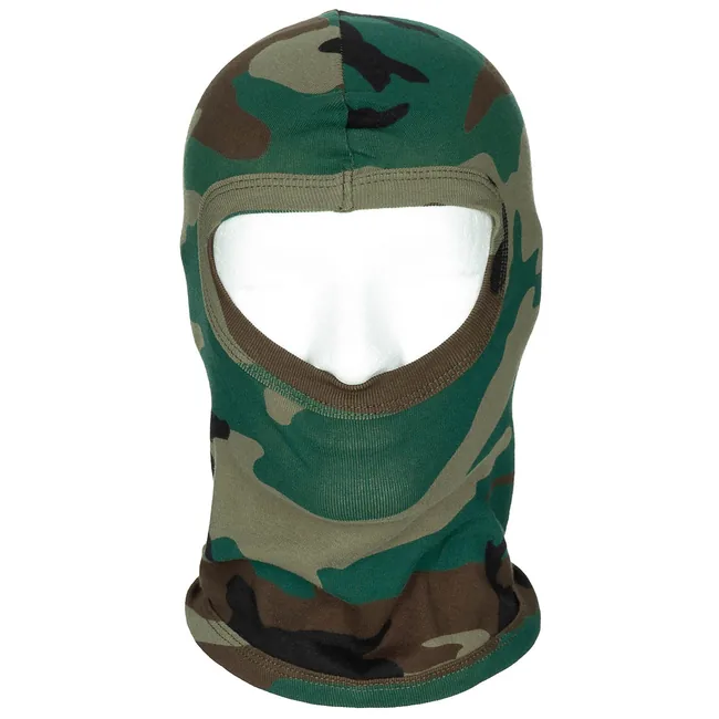 Balaclava, 1-Loch, dünn, woodland, 100 % Baumwolle