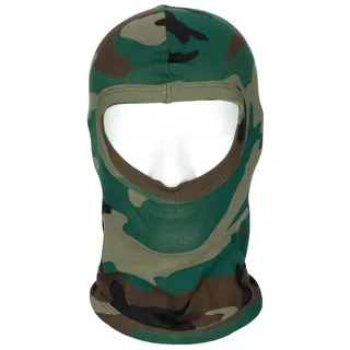 Balaclava, 1-Loch, dünn, woodland, 100 % Baumwolle