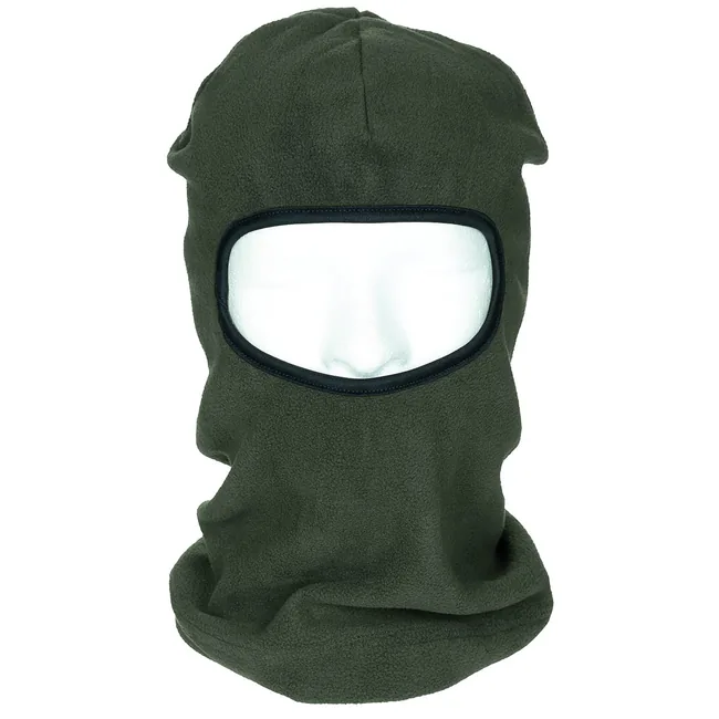 Balaclava, 1-Loch, oliv, Polyester-Fleece