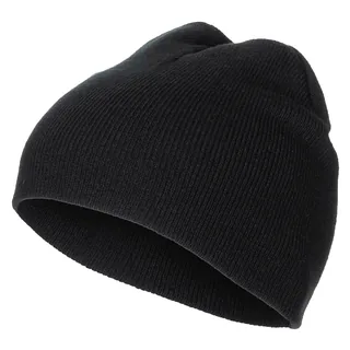 Strickmütze, "Beanie",schwarz, fein gestrickt, kurz