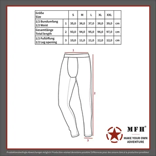 Thermo-Funktions-Unterhose, lang, schwarz