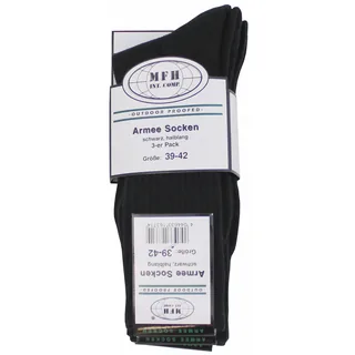 Army Socken, schwarz, halblang, 3er Pack