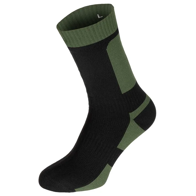 Socken, kurz, wasserdicht, oliv/schwarz