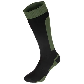 Socken, lang, wasserdicht, oliv/schwarz