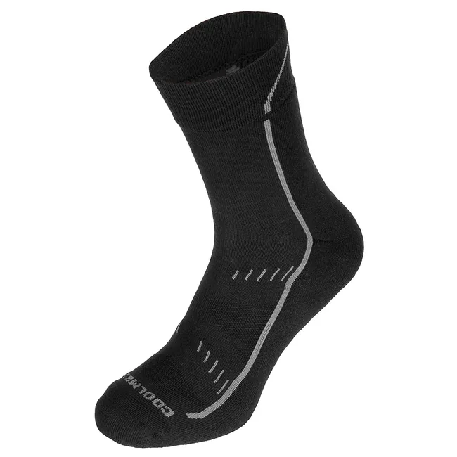 Trekkingsocken, "Arber", gepolsterte Sohle, schwarz