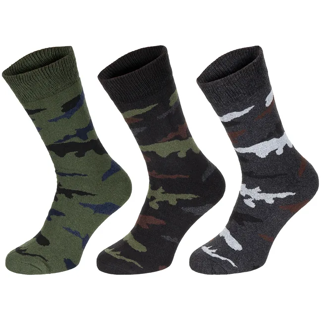 Socken, "Esercito", tarn, halblang, 3er Pack