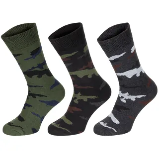 Socken, "Esercito", tarn, halblang, 3er Pack