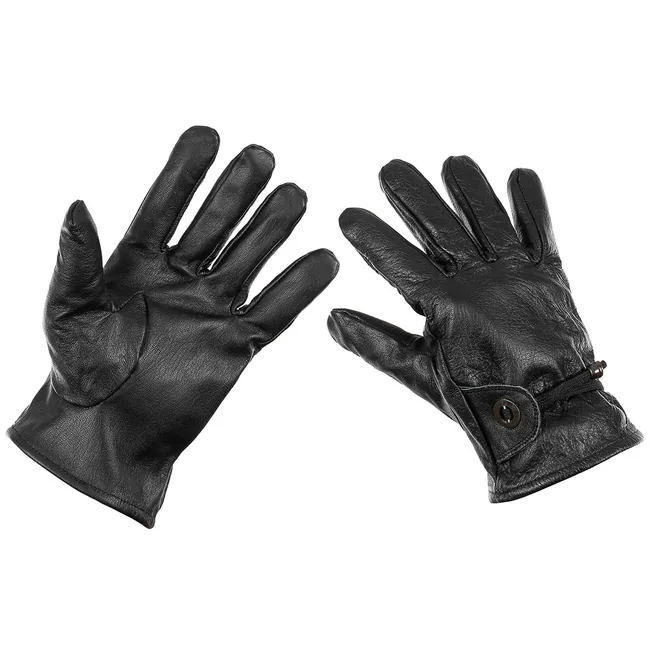 Western-Fingerhandschuhe, Leder, schwarz