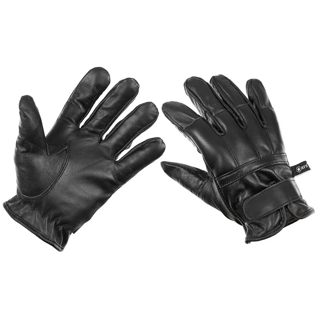 Lederhandschuhe, schwarz, mit, Quarzsandfüllung