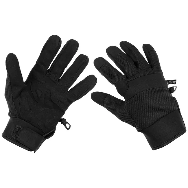 Fingerhandschuhe, "Security", schwarz