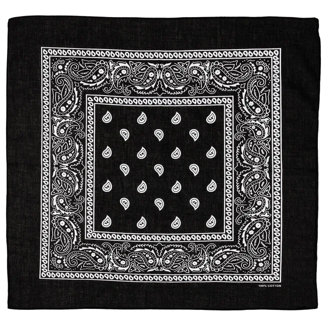 Bandana, schwarz-weiß, ca. 55 x 55 cm, Baumwolle