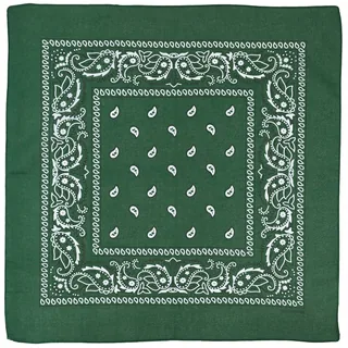 Bandana, oliv-weiß, ca. 55 x 55 cm, Baumwolle