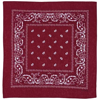 Bandana, burgund-weiß, ca. 55 x 55 cm, Baumwolle