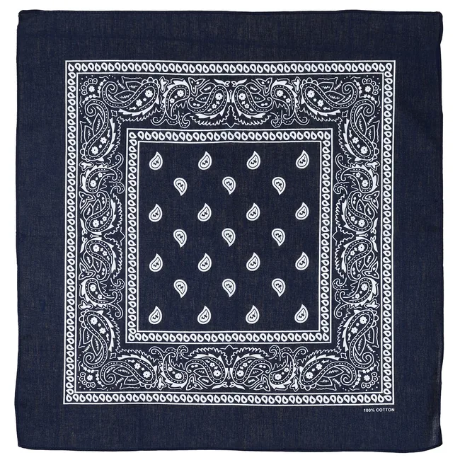 Bandana, navyblau-weiß, ca. 55 x 55 cm, Baumwolle
