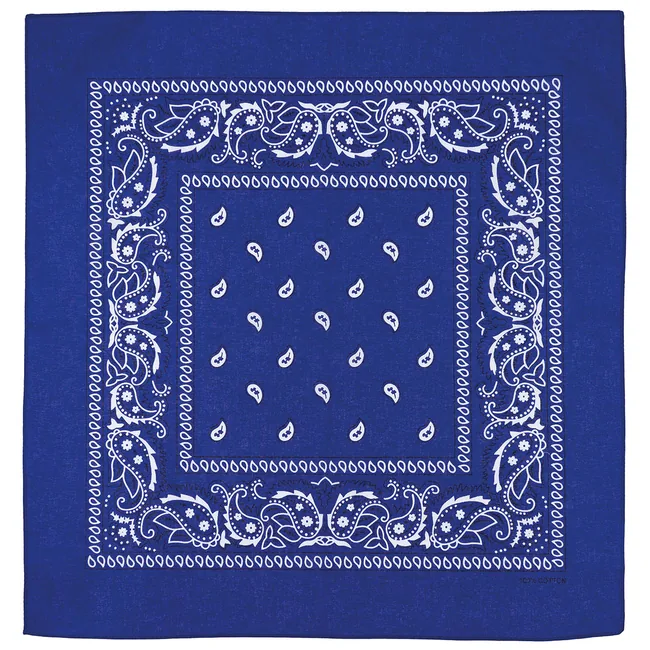 Bandana, royalblau-weiß, ca. 55 x 55 cm, Baumwolle
