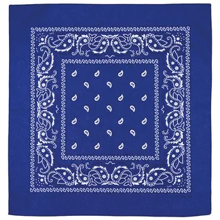 Bandana, royalblau-weiß, ca. 55 x 55 cm, Baumwolle