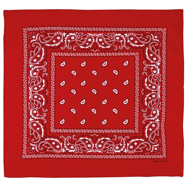 Bandana, rot-weiß, ca. 55 x 55 cm, Baumwolle