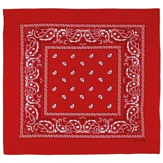 Bandana, rot-weiß, ca. 55 x 55 cm, Baumwolle