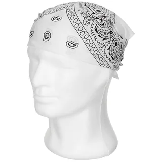 Bandana, weiß-schwarz, ca. 55 x 55 cm, Baumwolle