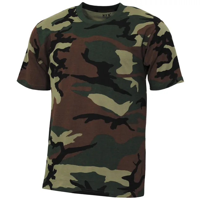 Kinder T-Shirt, "Basic", woodland, 140-145 g/m²