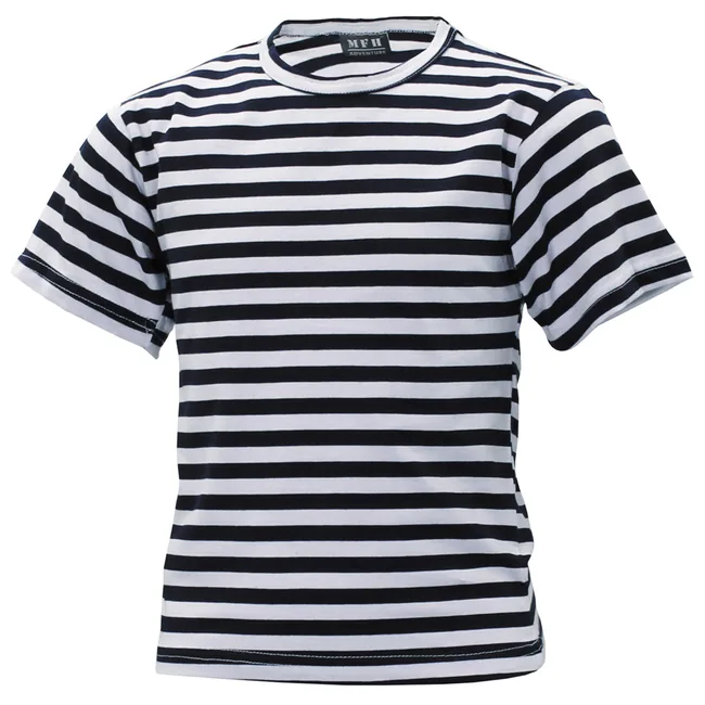 Russ. Marine Kinder T-Shirt, weiß-blau, halbarm