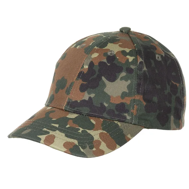 Kinder BB Cap, mit Schild, größenverstellbar, flecktarn
