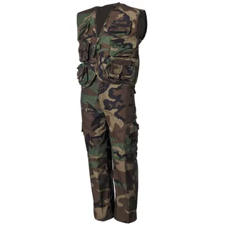 Kinder-Anzug, Weste und Hose, woodland, Hosenbeine abnehmbar
