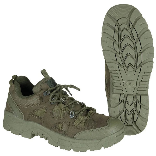 Halbschuhe, "Commando", oliv