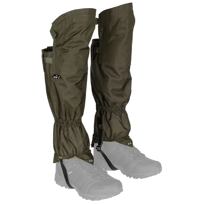Gamaschen, "Overknee", oliv, mit Reißverschluss
